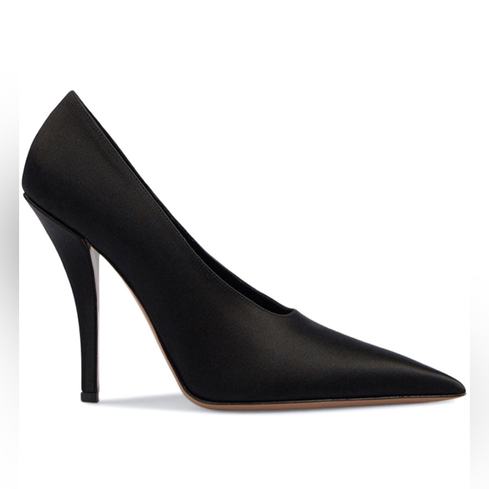 NWT Paris Texas Satin Jessica Pump Black